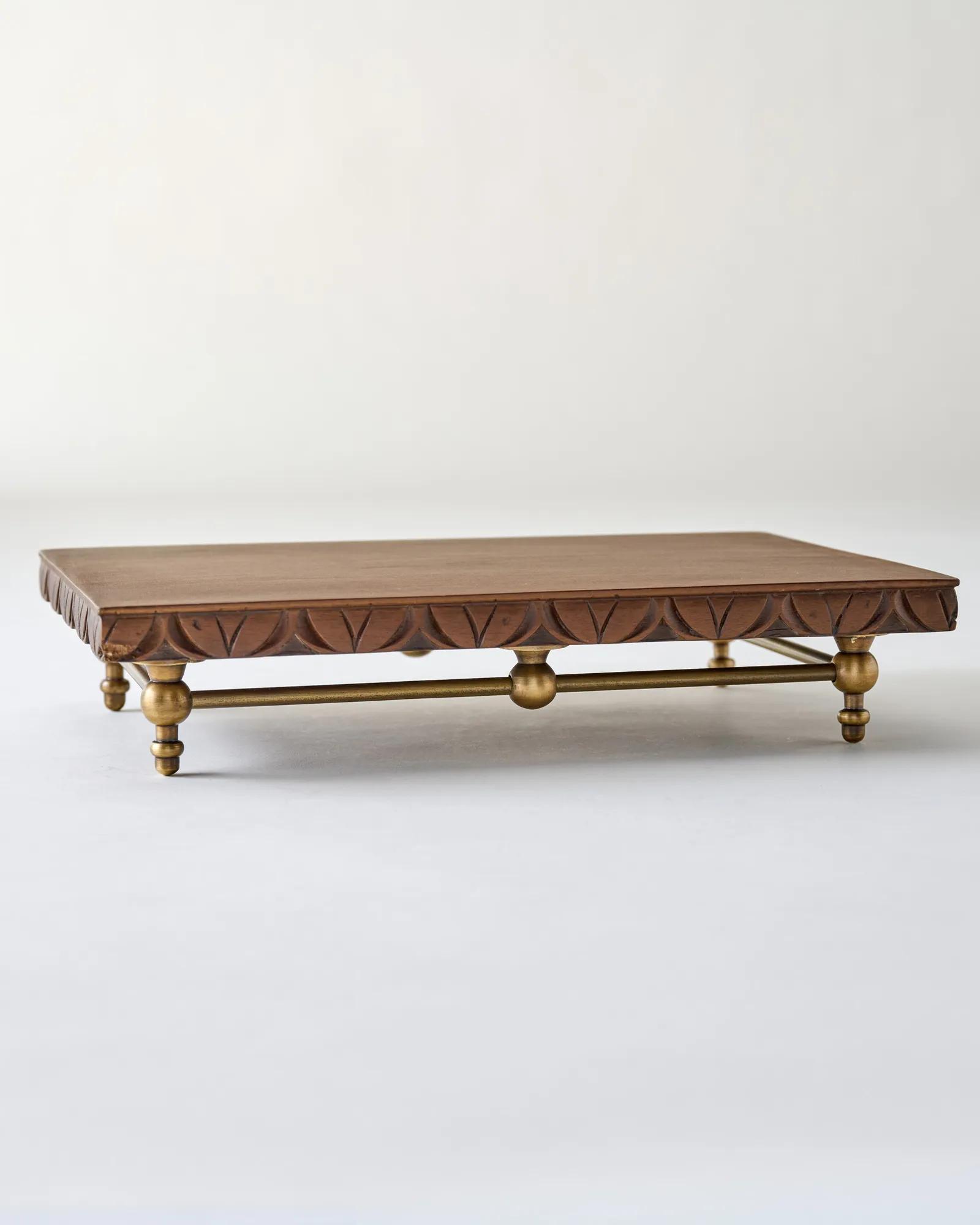 Beckett Carved Wood Riser
